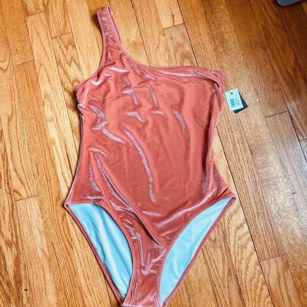 SOLID & STRIPED 1 piece bathing suit - velvet NWT